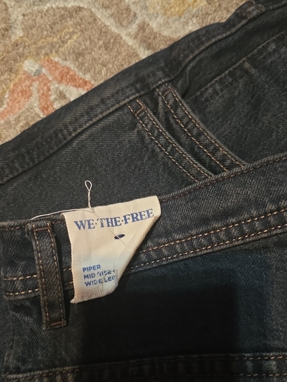 Free The People Wide Leg Black Jeans - Picture 2 of 2